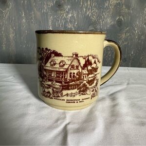 Source Unknown Vintage Cream and Brown Mug